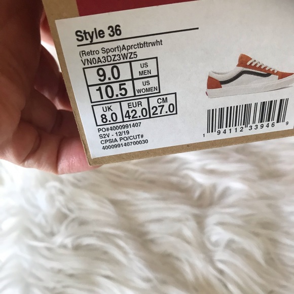 VANS STYLE 36 RETRO SPORT APRICOT BUFF/TRUE WHITE - Picture 4 of 10